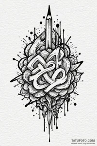 Watercolour splash of a single colour, tattoo... - эскиз тату (№1750743737_0, 24.06.2025 05:42) — Tatufoto.com