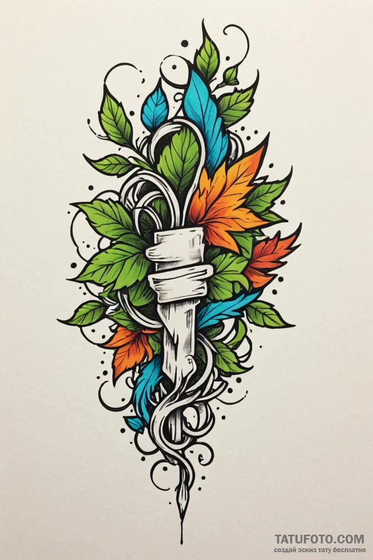 Barbed vines cracking stone, tattoo flash she... - эскиз тату (№1750749258_0, 24.06.2025 07:14) — Tatufoto.com