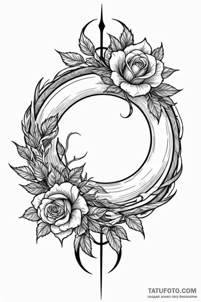 Ouroboros consuming its own tail, forming an... - эскиз тату (№1750749795_1, 24.06.2025 07:23) — Tatufoto.com