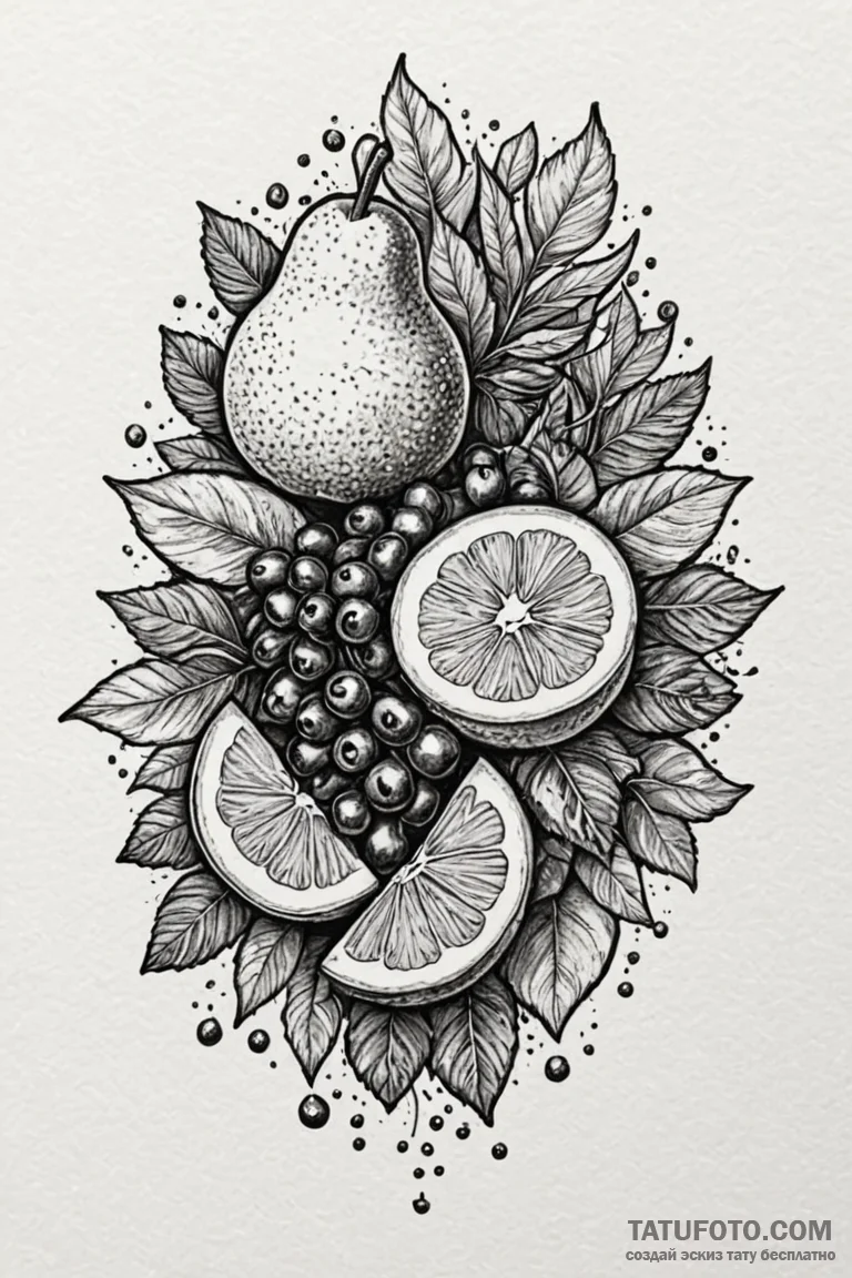 A powerful blender blending fruit, healthy,,... - эскиз тату (№1750760248_1, 24.06.2025 10:17) — Tatufoto.com