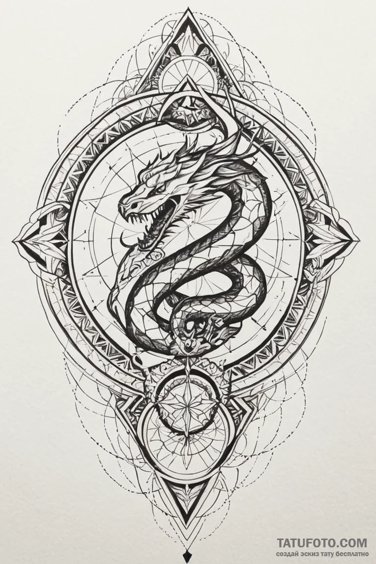 Frozen serpent devouring starlight, artistic... - эскиз тату (№1750761182_1, 24.06.2025 10:33) — Tatufoto.com