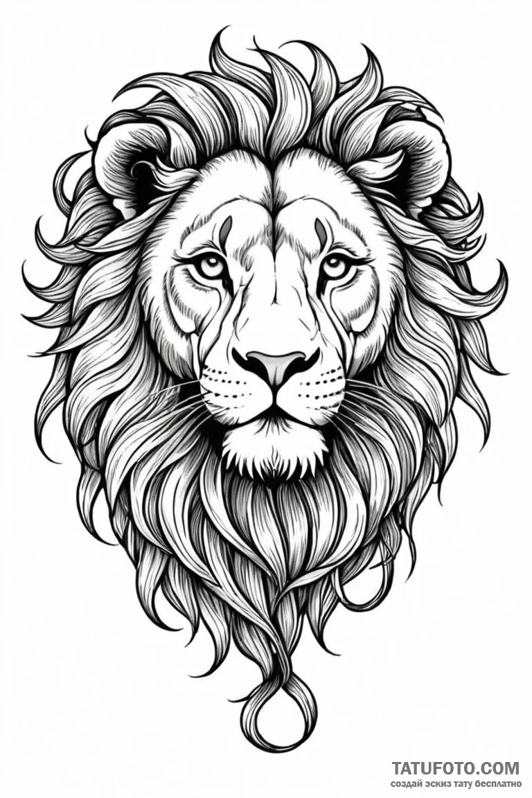 Lion gaze piercing shadows, tattoo flash shee... - эскиз тату (№1750761262_0, 24.06.2025 10:34) — Tatufoto.com