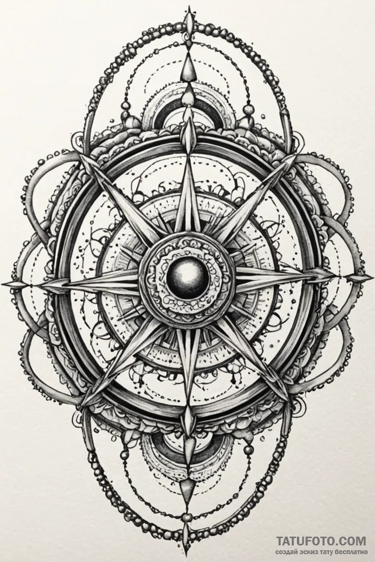 Gyroscopic device with rings spinning around... - эскиз тату (№1750762921_1, 24.06.2025 11:02) — Tatufoto.com