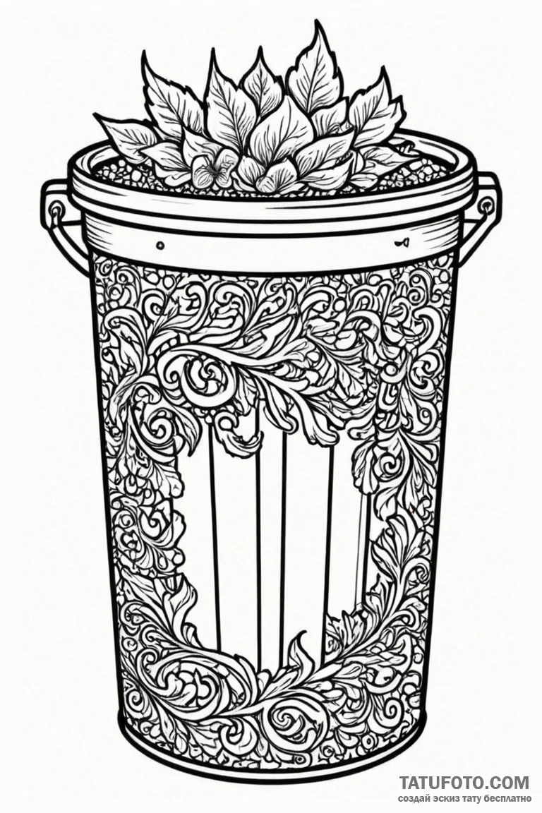Trash can icon from computer desktop, tattoo... - эскиз тату (№1750763079_1, 24.06.2025 11:04) — Tatufoto.com