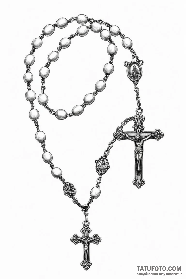 Rosary - эскиз тату (№1750764809_0, 24.06.2025 11:33) — Tatufoto.com
