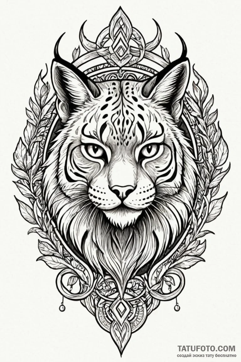Lynx teeth piercing sigil, artistic tattoo sk... - эскиз тату (№1750768420_1, 24.06.2025 12:33) — Tatufoto.com