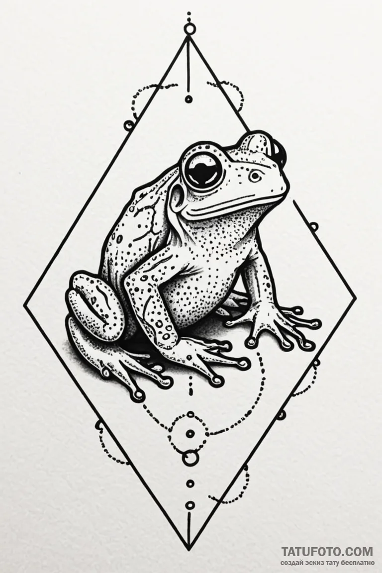 Glass frog, tattoo line art, dotwork tattoo s... - эскиз тату (№1750774629_1, 24.06.2025 14:17) — Tatufoto.com