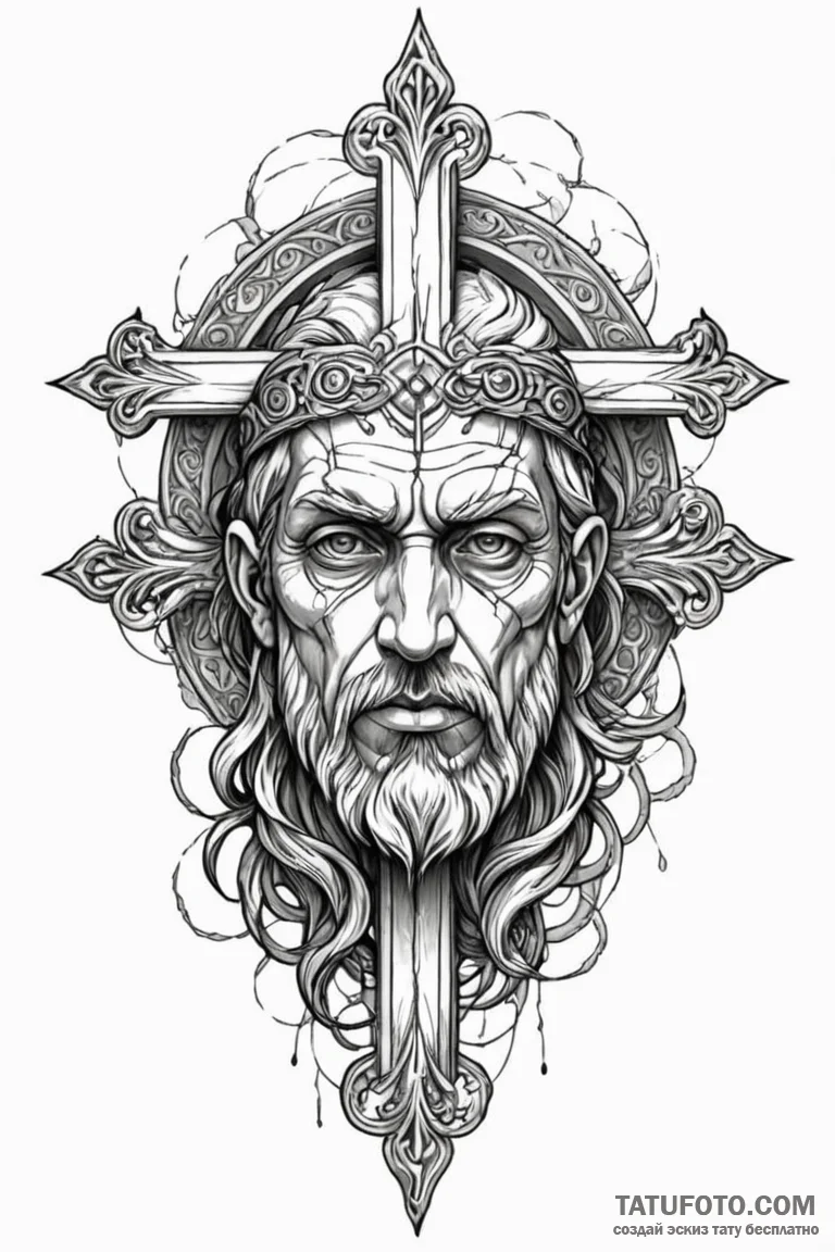 Paean to a fallen god, etched in stone, conce... - эскиз тату (№1750775437_0, 24.06.2025 14:30) — Tatufoto.com