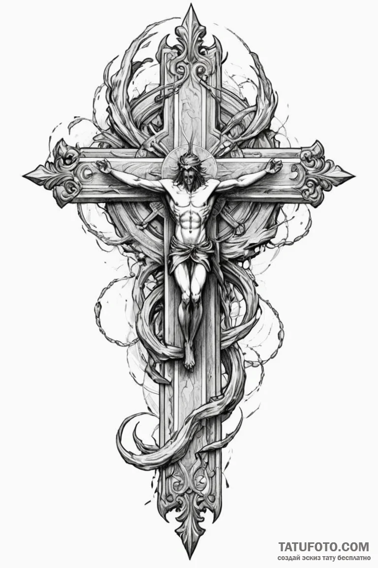 Paean to a fallen god, etched in stone, conce... - эскиз тату (№1750775437_1, 24.06.2025 14:30) — Tatufoto.com