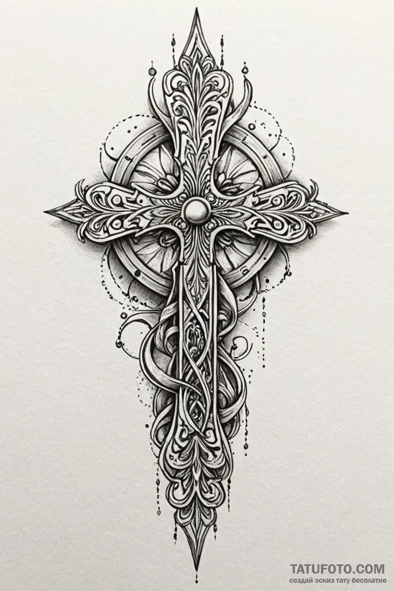 Knife forged from celestial ice, tattoo sketc... - эскиз тату (№1750779245_1, 24.06.2025 15:34) — Tatufoto.com