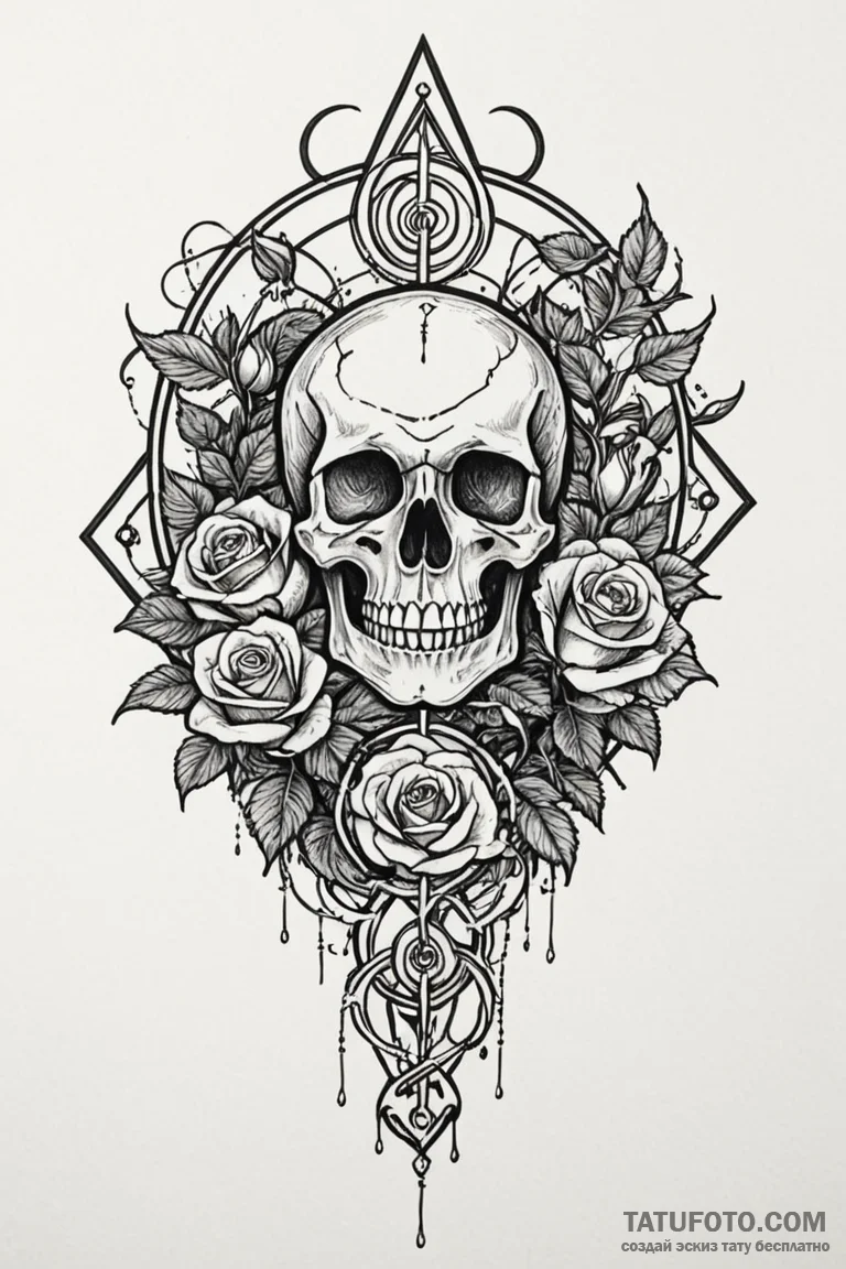 Forgotten sigil beneath spectral storm, conce... - эскиз тату (№1750781932_0, 24.06.2025 16:18) — Tatufoto.com