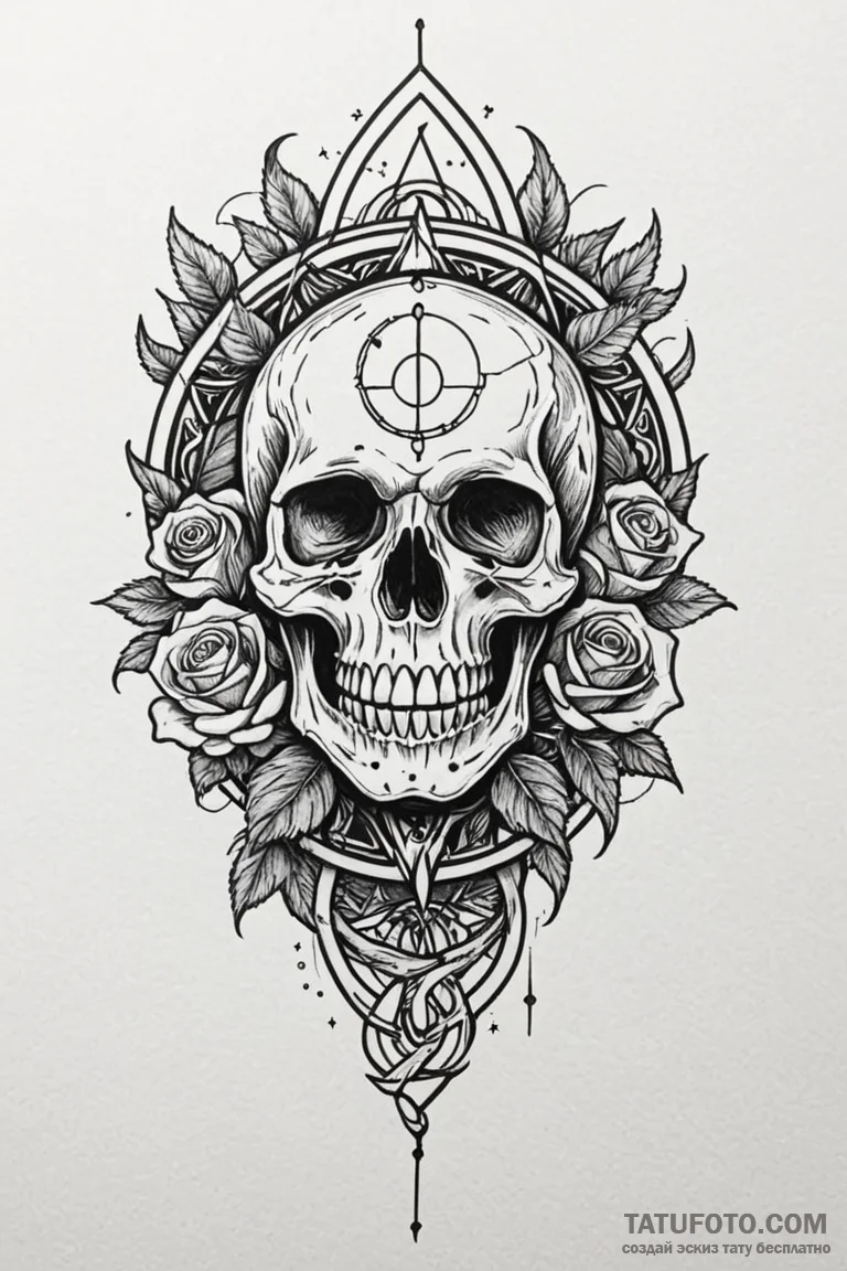 Forgotten sigil beneath spectral storm, conce... - эскиз тату (№1750781932_1, 24.06.2025 16:18) — Tatufoto.com