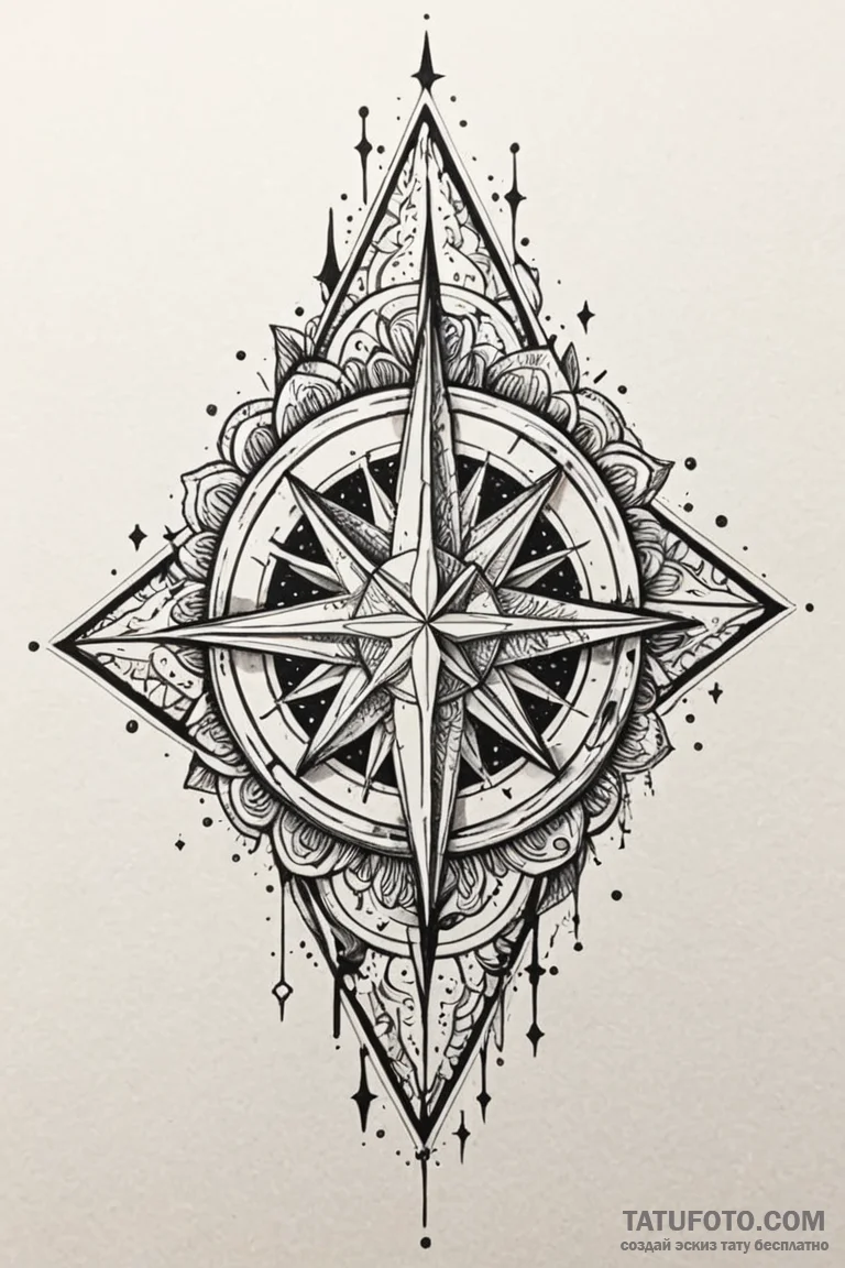 Northern star bleeding starlight, artistic ta... - эскиз тату (№1750792265_0, 24.06.2025 19:11) — Tatufoto.com