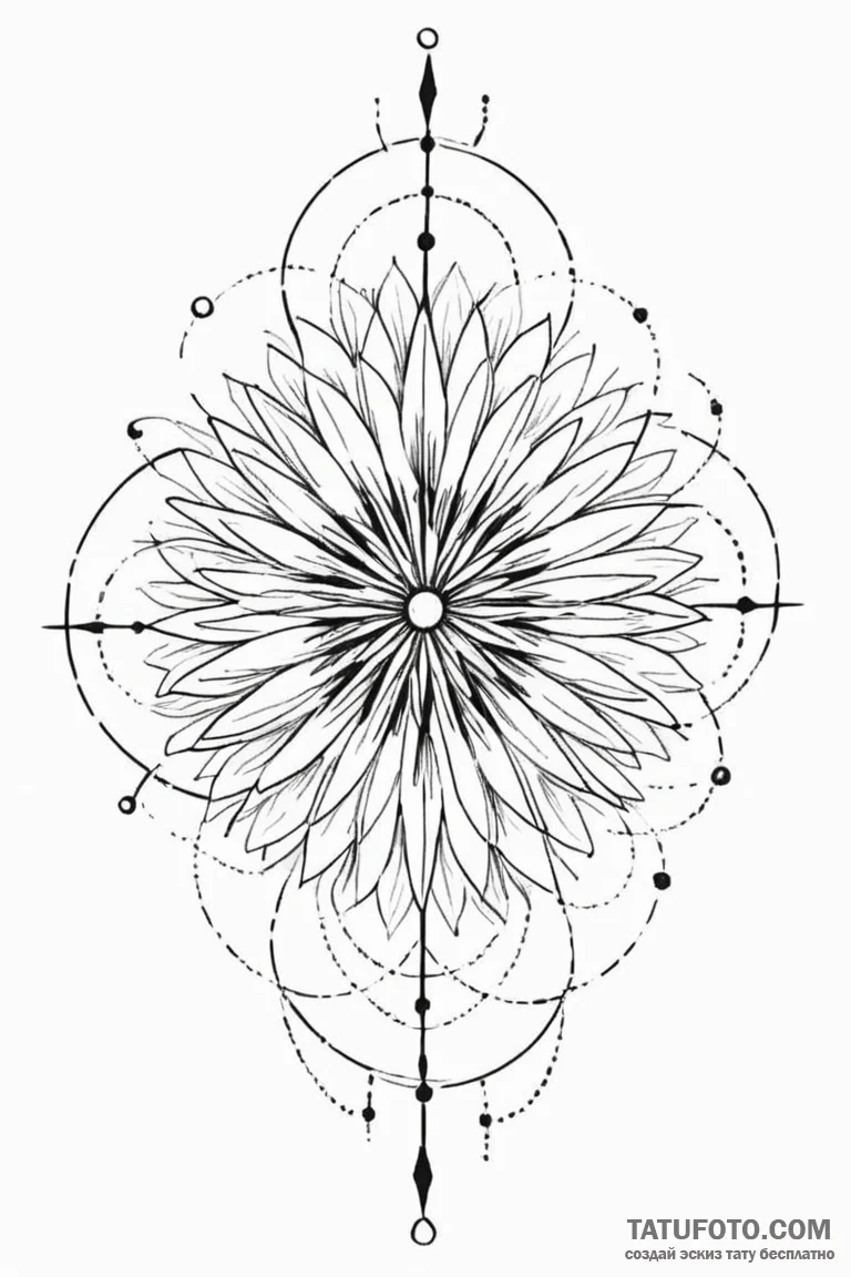 A dandelion clock (is there, but can be a clo... - эскиз тату (№1750792341_0, 24.06.2025 19:12) — Tatufoto.com