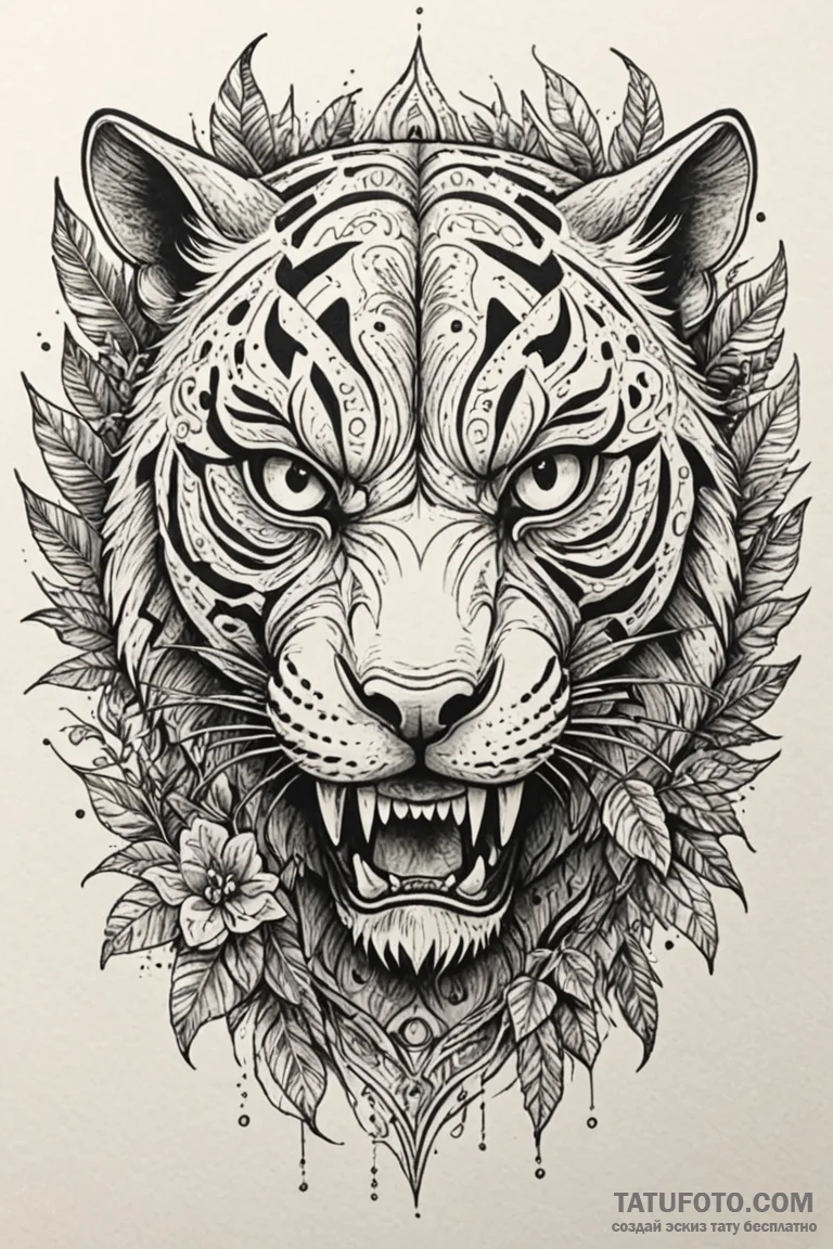Night vision goggle's view of a predator in t... - эскиз тату (№1750796828_1, 24.06.2025 20:27) — Tatufoto.com
