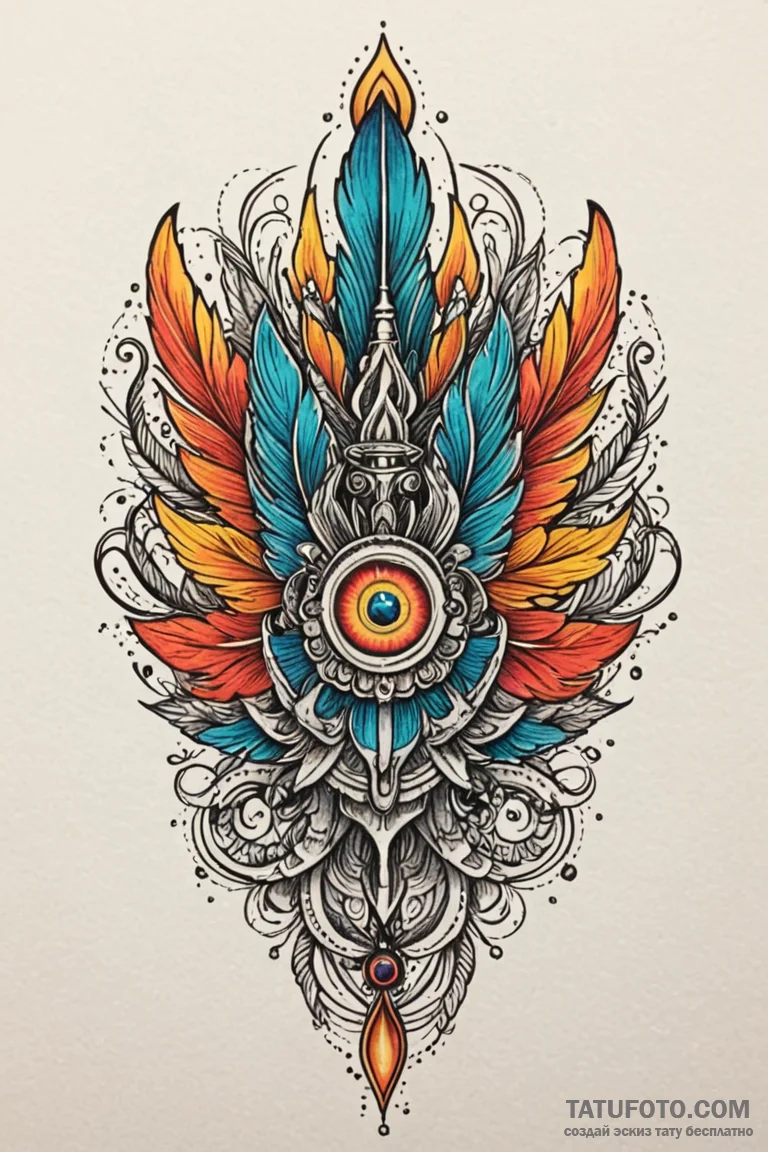 Bullet, ink illustration for tattoo, vibrant... - эскиз тату (№1750801341_1, 24.06.2025 21:42) — Tatufoto.com