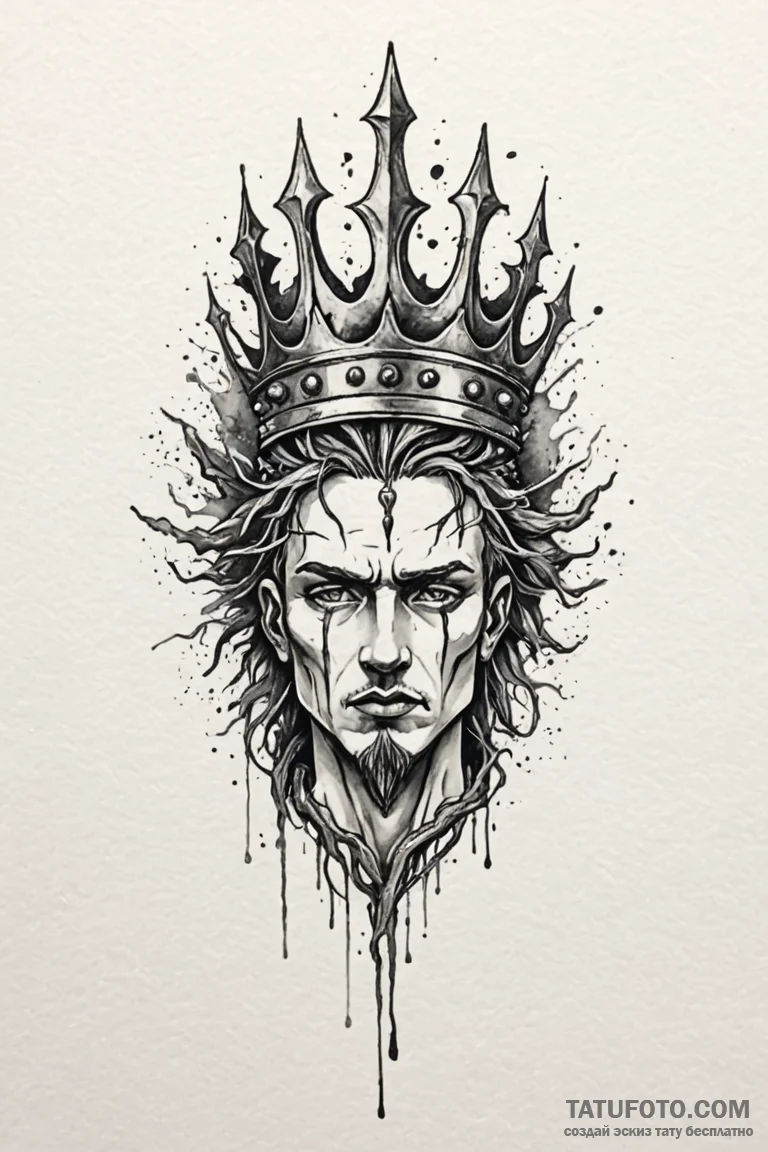 Forgotten blade crowned with roots, tattoo fl... - эскиз тату (№1750804152_1, 24.06.2025 22:29) — Tatufoto.com