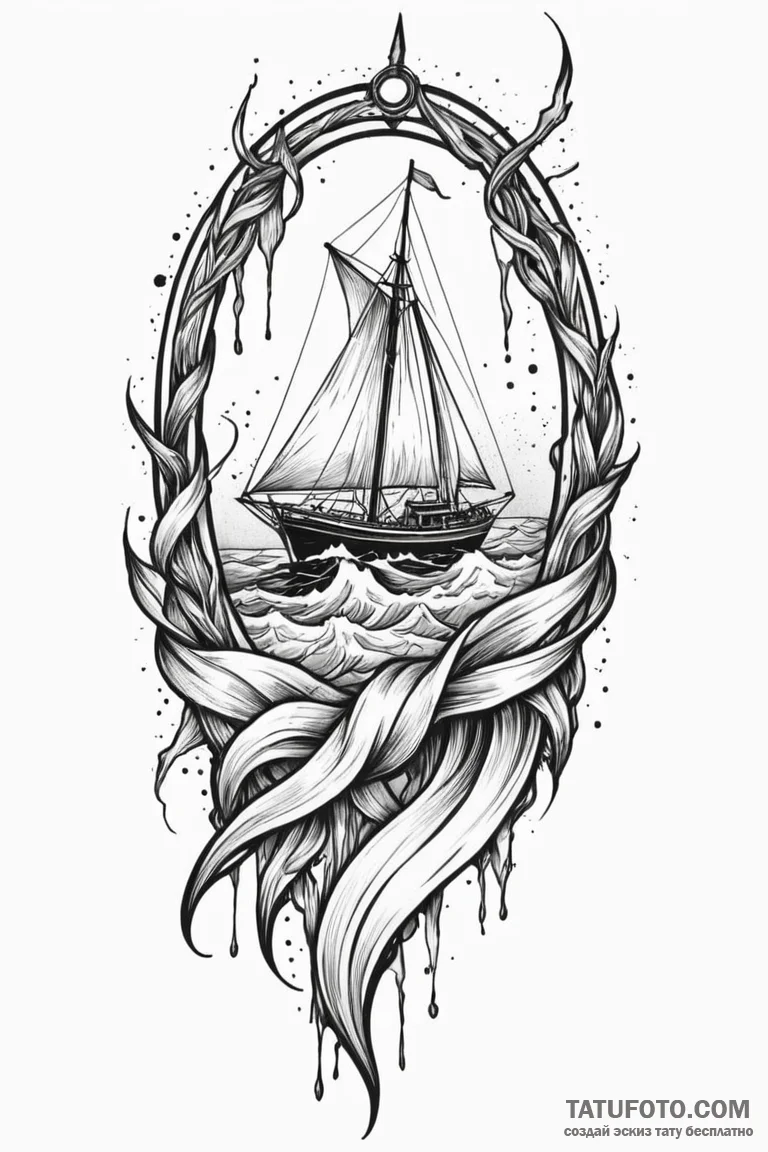 Rift-bound blade through shattered veil, ink... - эскиз тату (№1750804374_1, 24.06.2025 22:32) — Tatufoto.com