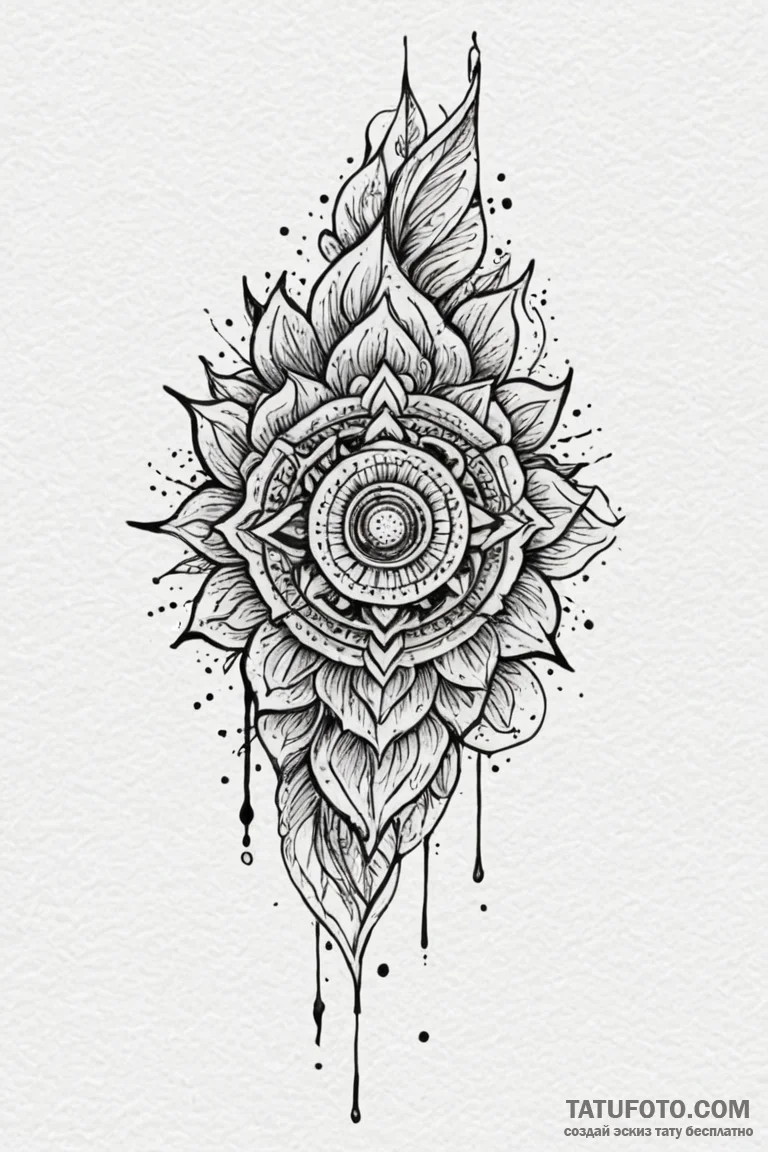 Perun, tattoo drawing outline, watercolor tat... - эскиз тату (№1750810780_1, 25.06.2025 00:19) — Tatufoto.com