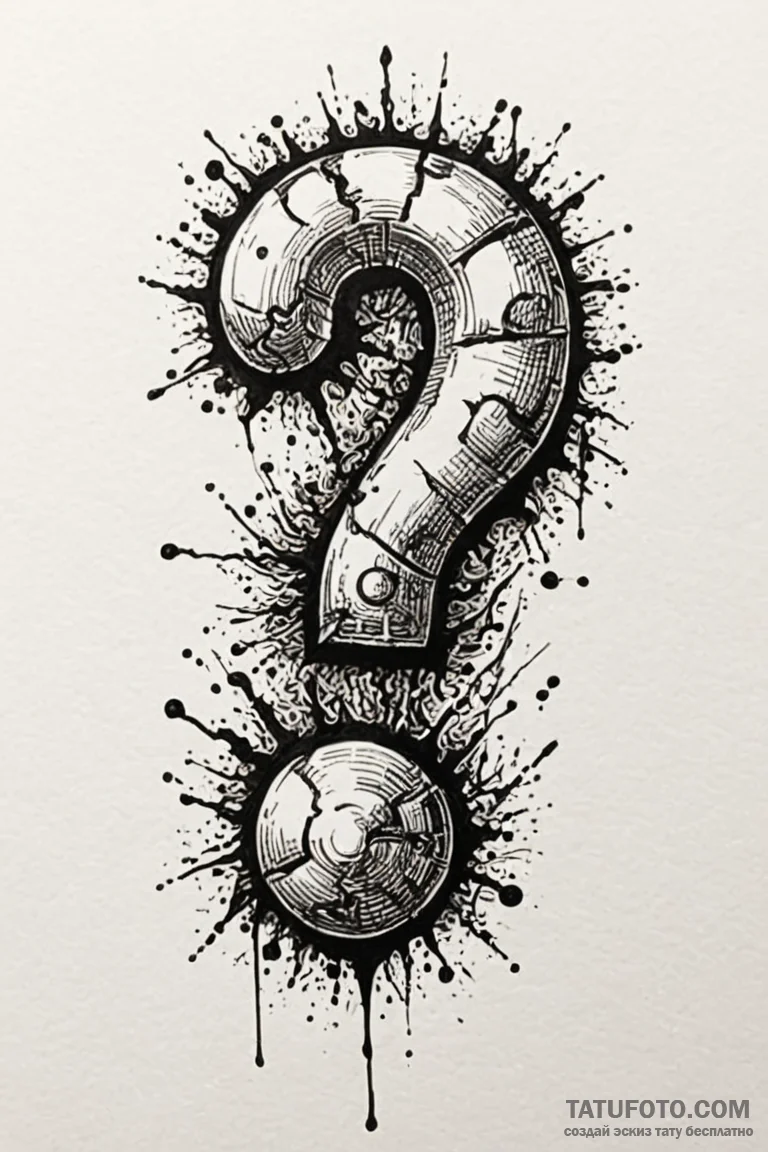 Question mark block from mario, ink illustrat... - эскиз тату (№1750845580_0, 25.06.2025 09:59) — Tatufoto.com