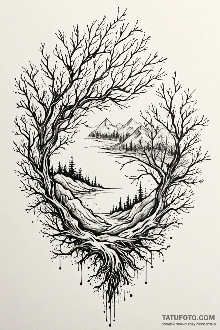 Dendritic patterns of a river delta, glowing... - эскиз тату (№1750846181_1, 25.06.2025 10:09) — Tatufoto.com