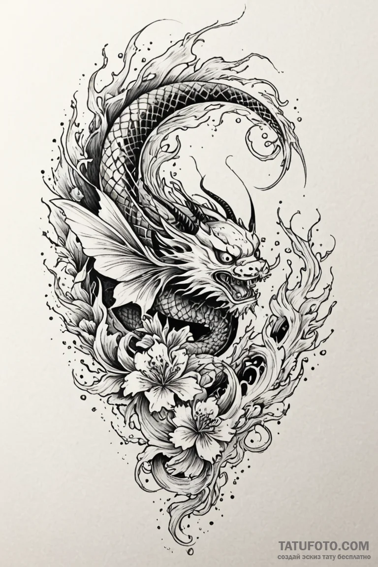 Apocalyptic butterfly with burning wings, ink... - эскиз тату (№1750852028_0, 25.06.2025 11:47) — Tatufoto.com