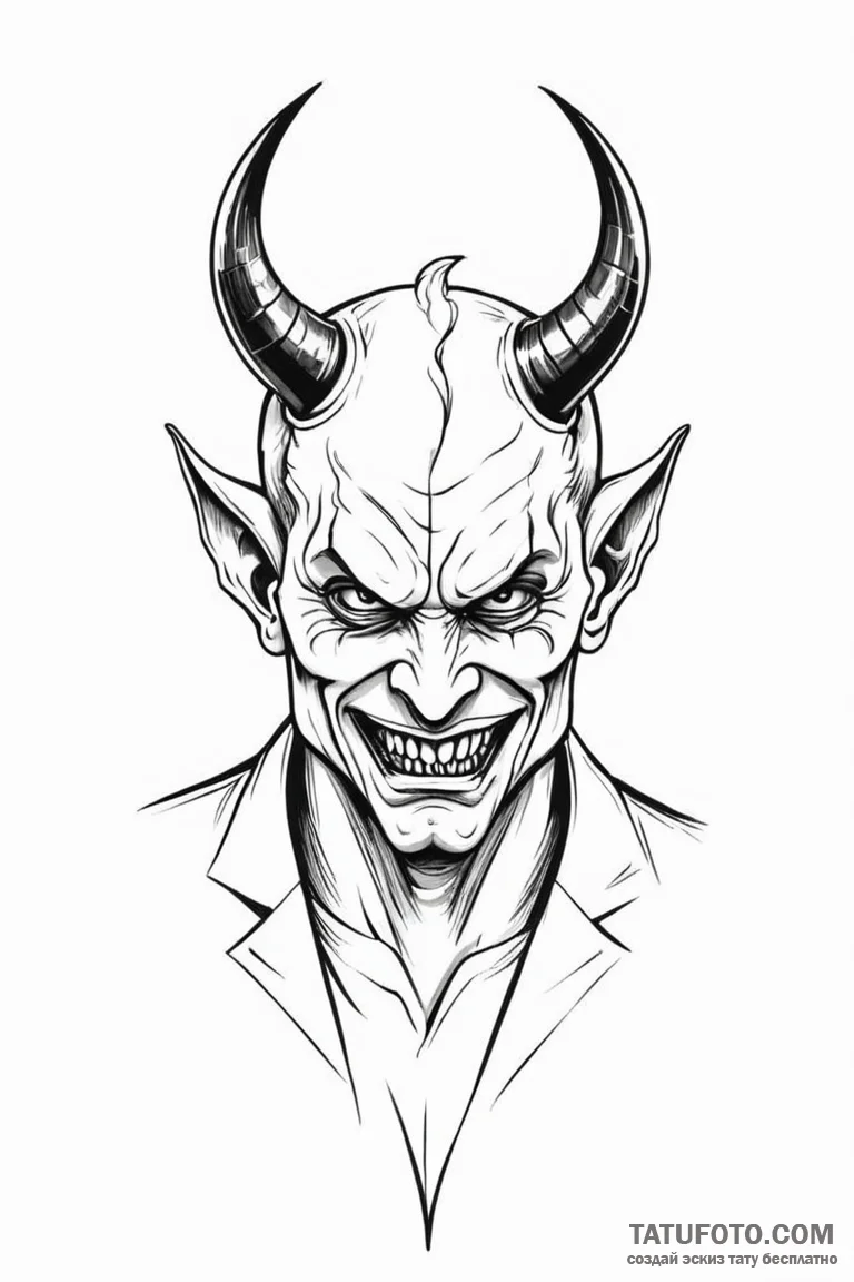 Devil - эскиз тату (№1750854471_0, 25.06.2025 12:27) — Tatufoto.com