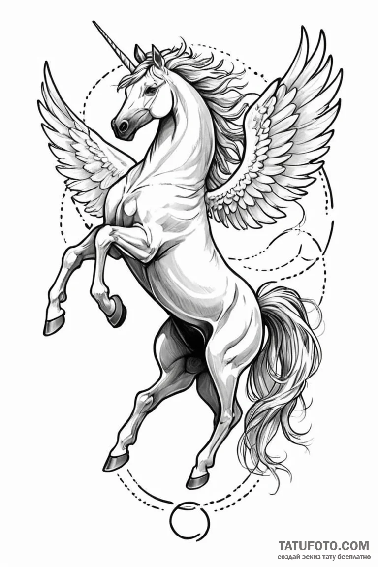 Pegasus - эскиз тату (№1750854888_0, 25.06.2025 12:34) — Tatufoto.com