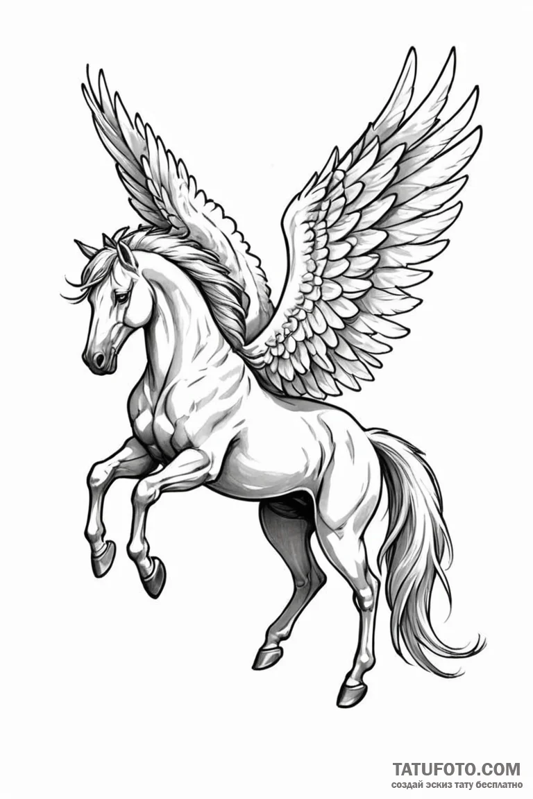 Pegasus - эскиз тату (№1750854888_1, 25.06.2025 12:34) — Tatufoto.com