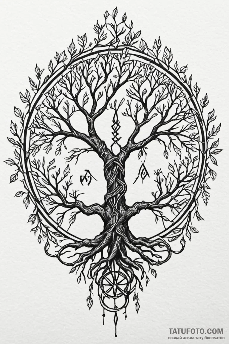 69. tattoo design: a "alatyr" rune appearing... - эскиз тату (№1750856477_0, 25.06.2025 13:01) — Tatufoto.com