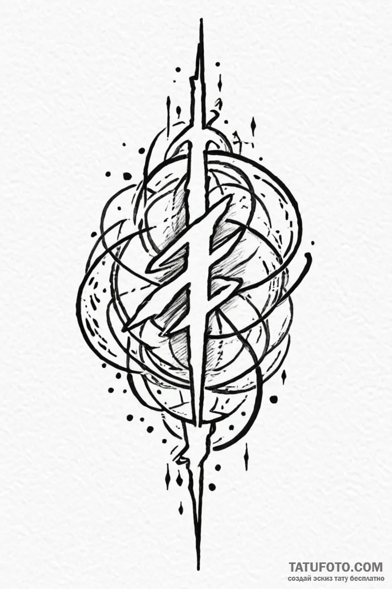 Tattoo design a static charge emanating from... - эскиз тату (№1750856942_0, 25.06.2025 13:09) — Tatufoto.com