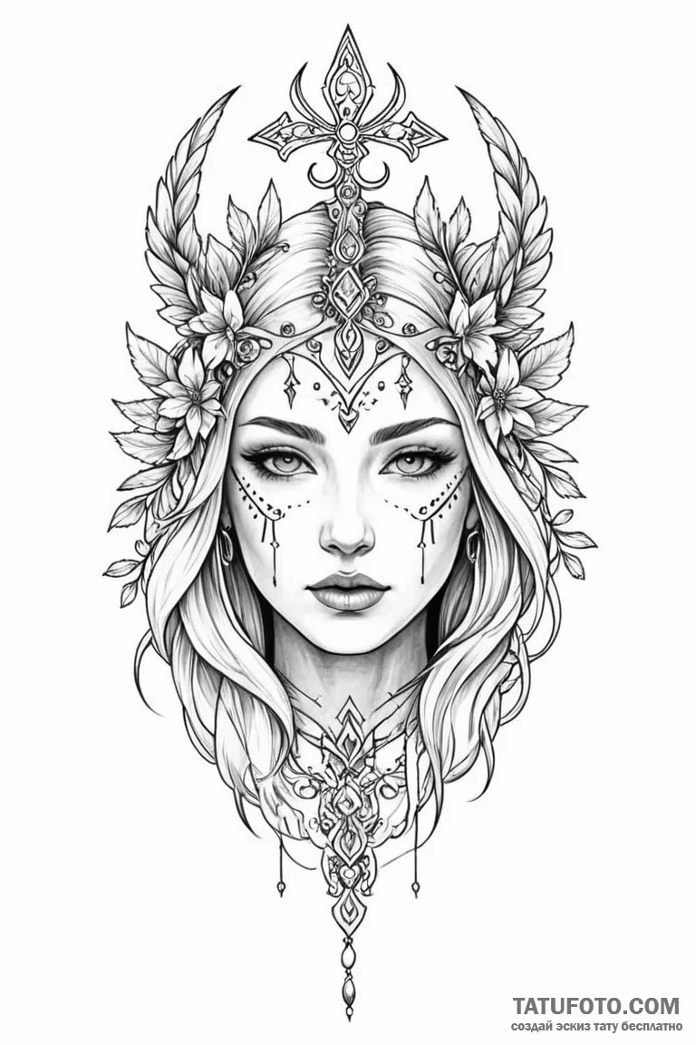 Slavic tattoo sketch prompts - эскиз тату (№1750857106_1, 25.06.2025 13:11) — Tatufoto.com