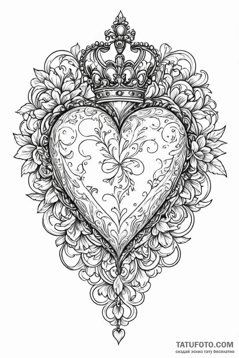 Tattoo design a subtle "royal" pattern around... - эскиз тату (№1750858050_0, 25.06.2025 13:27) — Tatufoto.com
