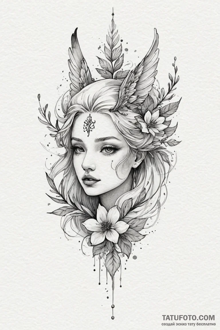 группа 4: акварельные и эфирные (watercolor &... - эскиз тату (№1750863927_0, 25.06.2025 15:05) — Tatufoto.com