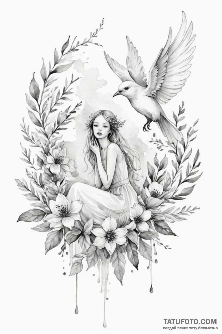 группа 4: акварельные и эфирные (watercolor &... - эскиз тату (№1750863927_1, 25.06.2025 15:05) — Tatufoto.com