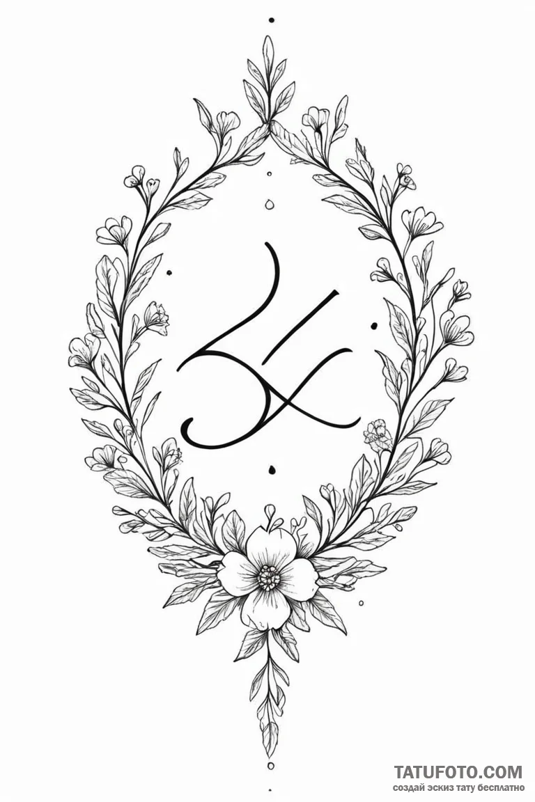 A minimalist tattoo design of the lunitsa sym... - эскиз тату (№1750872674_0, 25.06.2025 17:31) — Tatufoto.com