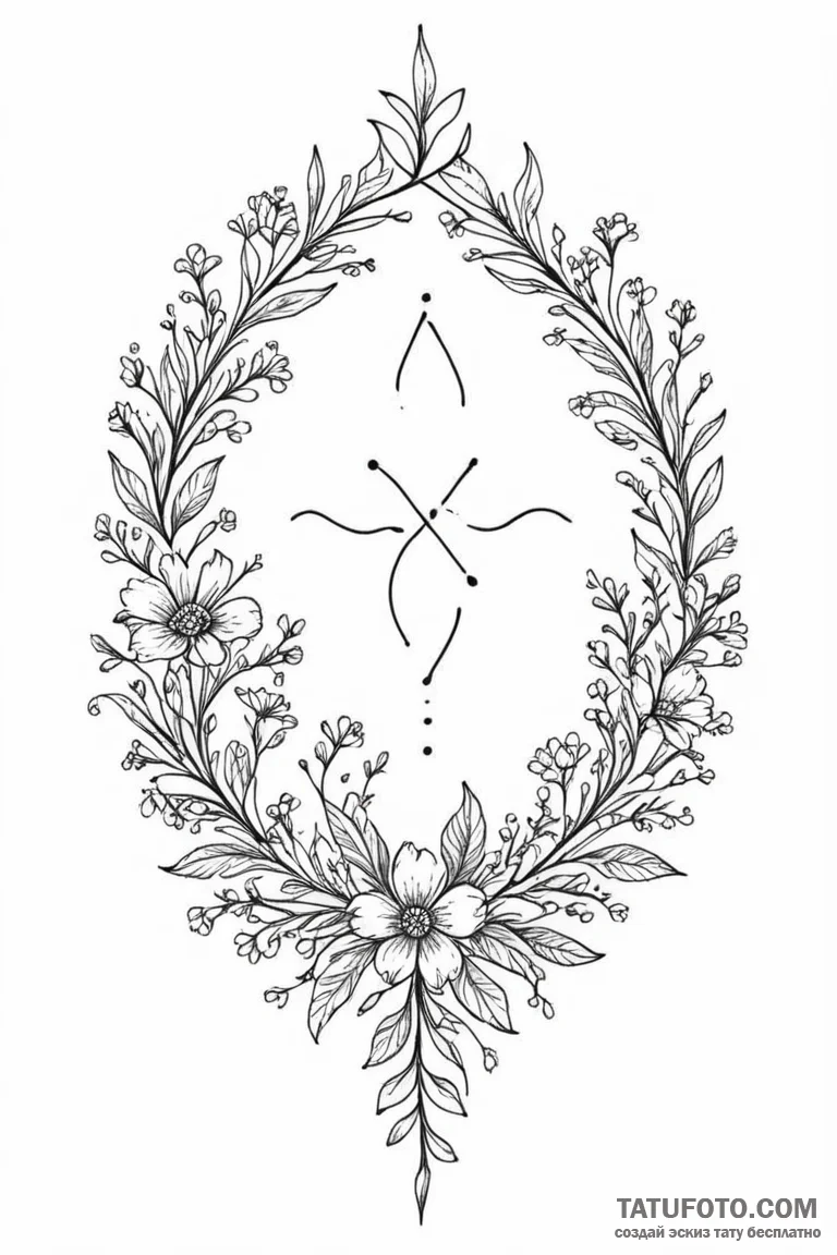 A minimalist tattoo design of the lunitsa sym... - эскиз тату (№1750872674_1, 25.06.2025 17:31) — Tatufoto.com