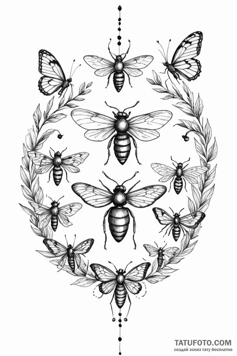 группа 6: животные и насекомые (animals & ins... - эскиз тату (№1750872745_1, 25.06.2025 17:32) — Tatufoto.com