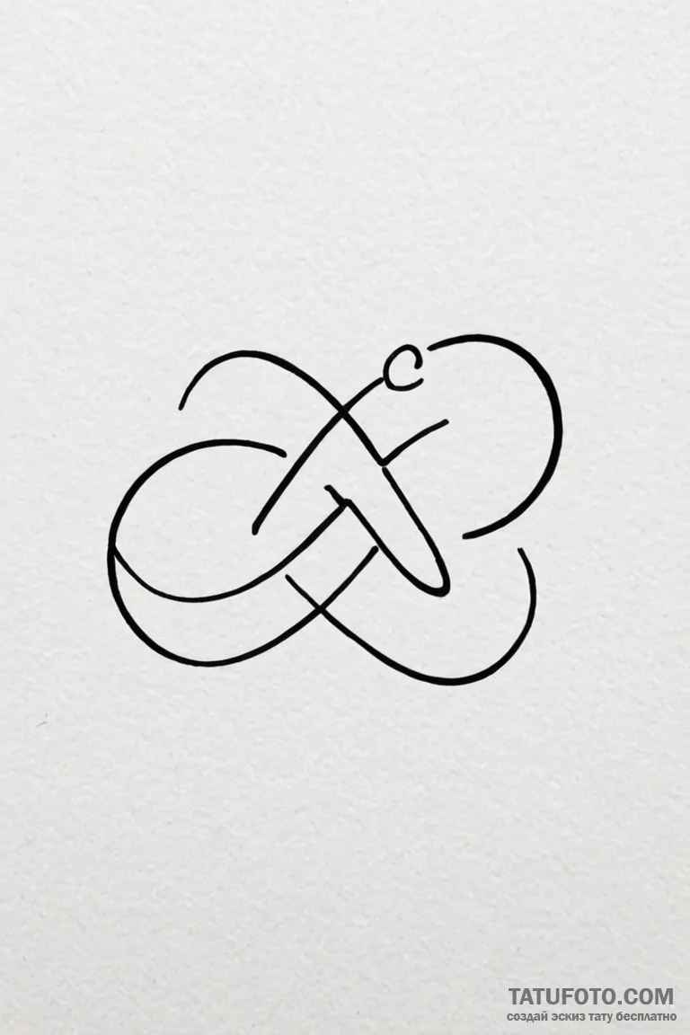 Tattoo sketch a single, fine line forming an... - эскиз тату (№1750873346_1, 25.06.2025 17:42) — Tatufoto.com