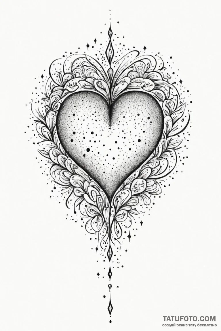Tattoo design a subtle cosmic dust pattern fo... - эскиз тату (№1750874387_0, 25.06.2025 17:59) — Tatufoto.com