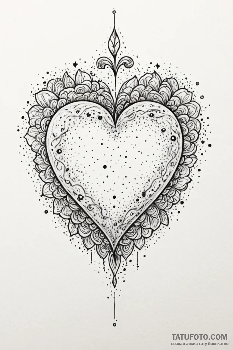 Tattoo design a subtle cosmic dust pattern fo... - эскиз тату (№1750874387_1, 25.06.2025 17:59) — Tatufoto.com