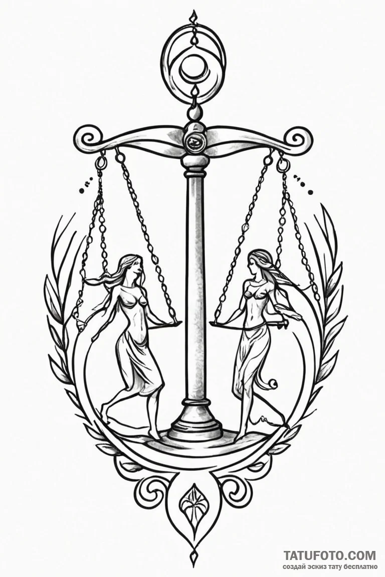 Tattoo sketch the glyph for libra (7th house)... - эскиз тату (№1750874462_0, 25.06.2025 18:01) — Tatufoto.com