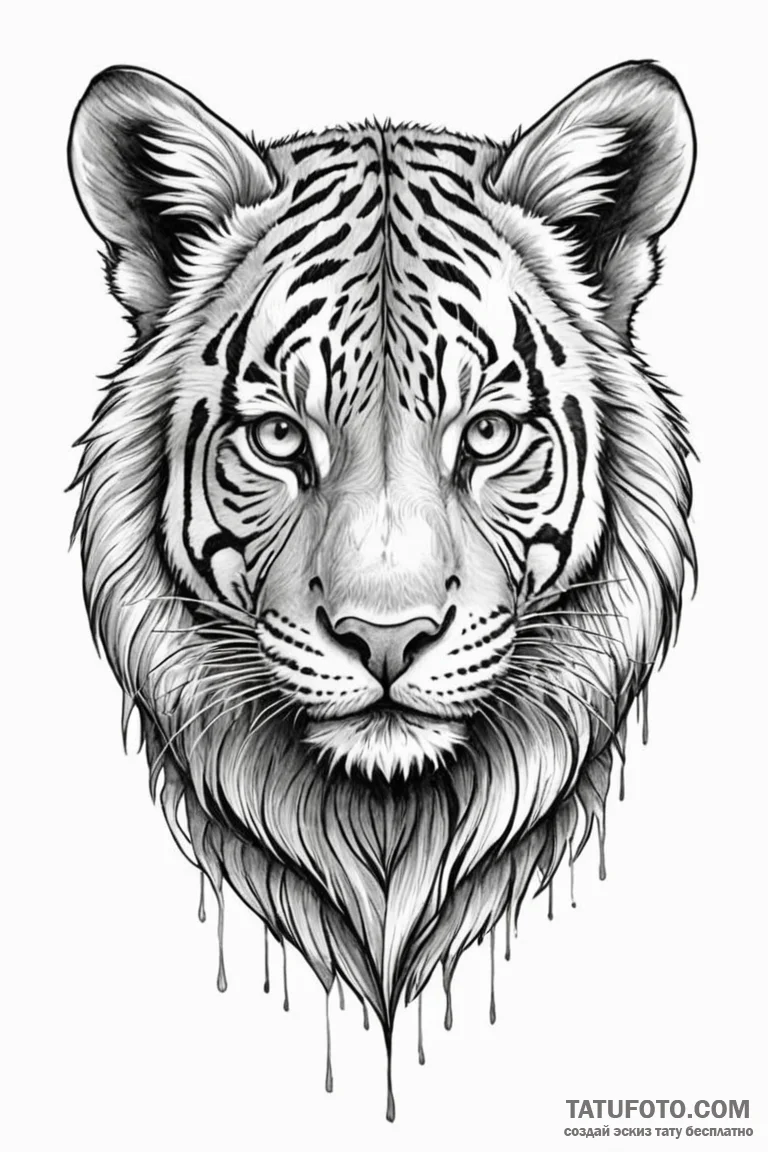 Tattoo design a camouflage pattern subtly int... - эскиз тату (№1750878161_1, 25.06.2025 19:02) — Tatufoto.com