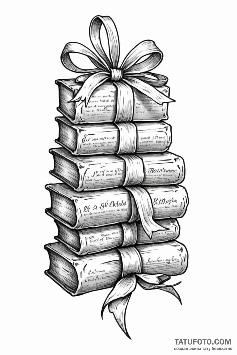 Tattoo sketch a stack of old, worn letters ti... - эскиз тату (№1750878978_1, 25.06.2025 19:16) — Tatufoto.com