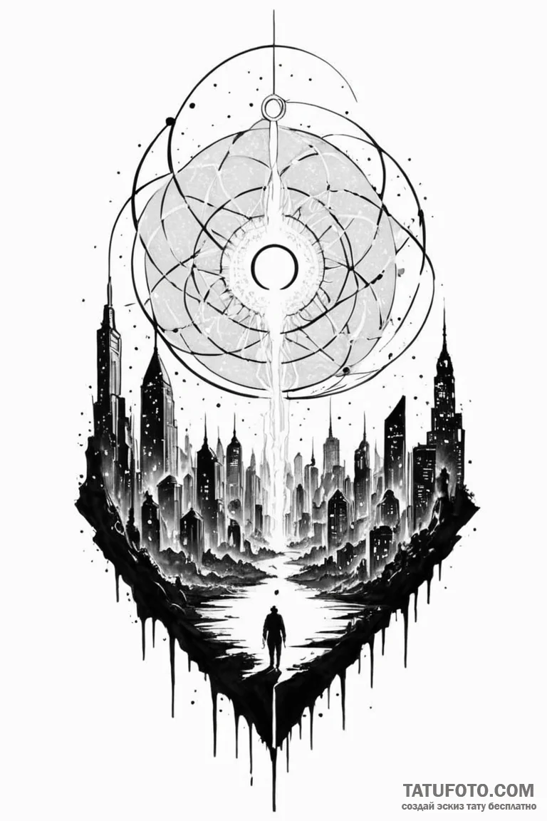 Tattoo design a glowing force field protectin... - эскиз тату (№1750880853_0, 25.06.2025 19:47) — Tatufoto.com