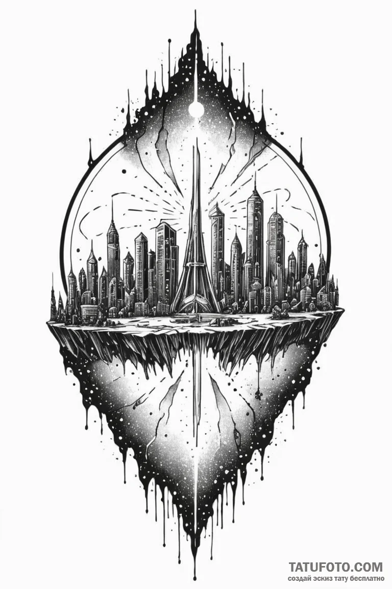 Tattoo design a glowing force field protectin... - эскиз тату (№1750880853_1, 25.06.2025 19:47) — Tatufoto.com