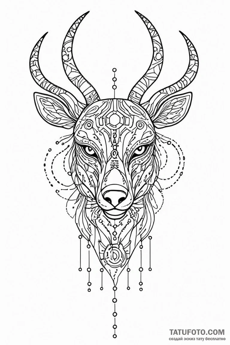 Tattoo design an abstract circuit board formi... - эскиз тату (№1750881851_1, 25.06.2025 20:04) — Tatufoto.com