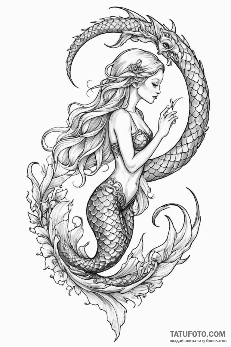 Tattoo design a delicate scale pattern (e.g.,... - эскиз тату (№1750884327_1, 25.06.2025 20:45) — Tatufoto.com