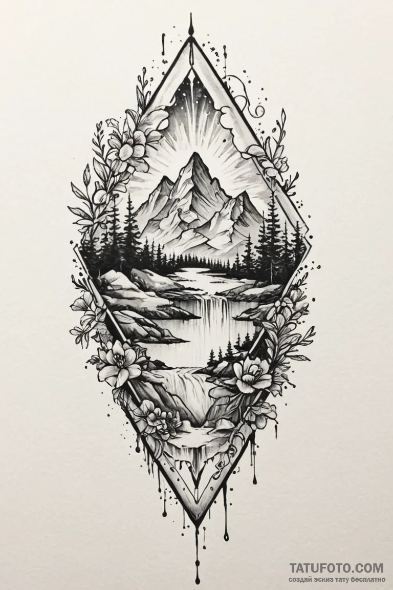 Tattoo sketch a glowing "level complete" bann... - эскиз тату (№1750889722_1, 25.06.2025 22:15) — Tatufoto.com