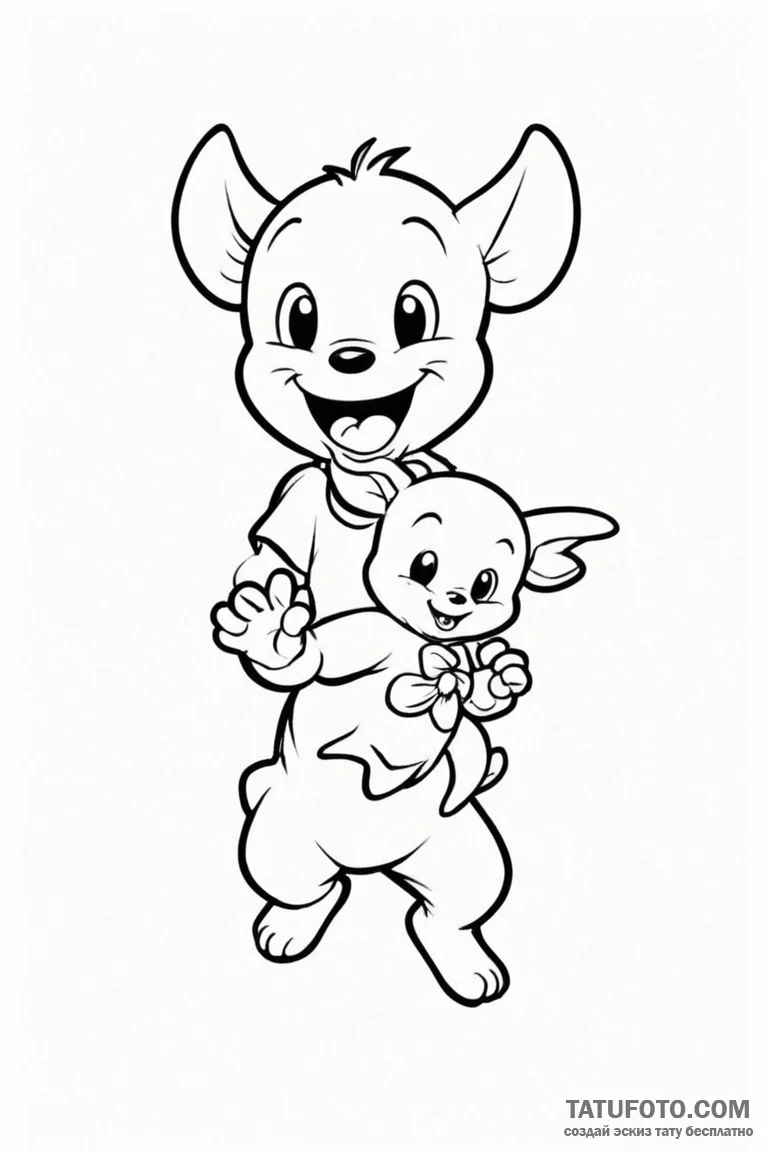 Tattoo design a favorite cartoon character fr... - эскиз тату (№1750890806_1, 25.06.2025 22:33) — Tatufoto.com